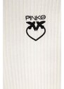 Dětské kalhoty Pinko Up béžová barva, s aplikací