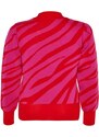 Trendyol Curve Garnet Pletený svetr s vysokým výstřihem