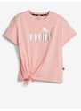 Světle růžové holčičí tričko Puma ESS+ - Holky