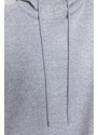 Trendyol Gray Hooded Oversize Rayon Knitted Sweatshirt.