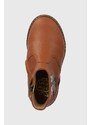 Dětské semišové boty Pom D'api hnědá barva