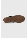 Dětské semišové kotníkové boty Pom D'api tmavomodrá barva