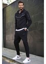 Madmext Black Men's Tracksuit Set 5673