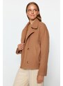 Trendyol Brown Oversize široký střih Stamped Coat