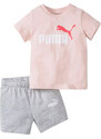 RŮŽOVO-ŠEDÁ SOUPRAVA PUMA MINICATS TEE SHORT SET Šedá