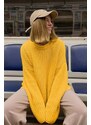 Madmext Mad Girls Yellow Oversize Sweater