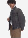 Guess U.S.A. Džínová bunda Guess Vintage Denim Jacket M3GU97D4XV0 JTMU pánská, černá barva, přechodná, oversize