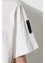 Bavlněné tričko A-COLD-WALL* Strata Bracket bílá barva, s potiskem, ACWMTS157C