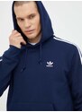 Mikina adidas Originals pánská, tmavomodrá barva, s kapucí, vzorovaná