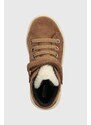 Dětské semišové sneakers boty Geox J36HYC 022BH J THELEVEN WPF hnědá barva