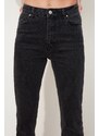 Trendyol Černé úzké rovné džíny s vysokým pasem