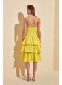 Trendyol Yellow Textured Back Detailed Dress