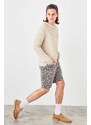 Trendyol Beige Male Printed 5 pocket shorts