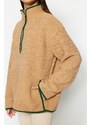Trendyol Camel Plush Knitted Sports Sweatshirt