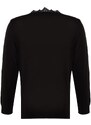Trendyol Curve Black Lace Detail Pletený svetr