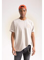 DEFACTO Oversize Fit Crew Neck Printed T-Shirt