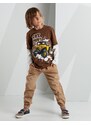 mshb&g Mushi Jeep Boys T-shirt Gabardine Pants Suit