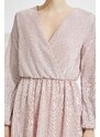 Koton Dámské růžové šaty
