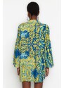 Trendyol Ethnic Patterned Mini Woven Tasseled 100% Cotton Kimono & Kaftan