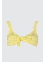 Trendyol Yellow Textured Bikini Top