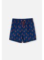 Dagi Navy Blue Sea Horse Patterned Short Shorts