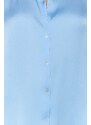 Trendyol Blue Oversize/Clothing Satin Woven Shirt