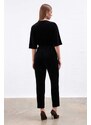 Gusto Velvet Jumpsuit - Black