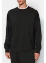 Trendyol Anthracite Limited Edition Oversize/Wide-Fit Faded Effect 100% Cotton Sweatshirt