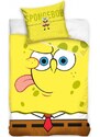Carbotex Bavlněné ložní povlečení SpongeBob - motiv Emoji - 100% bavlna Renforcé - 70 x 90 cm + 140 x 200 cm