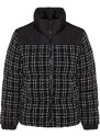 Trendyol Black Premium Oversize Tweed Puffy Coat