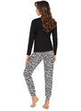 Pyžamo Zebra Long Black - Donna