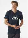 Pánské triko HELLY HANSEN NORD GRAPHIC T-SHIRT 597 NAVY