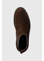 Semišové kotníkové boty Tommy Hilfiger CORPOARTE HILFIGER SUEDE CHELSEA pánské, hnědá barva, FM0FM04803