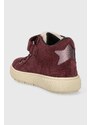 Dětské semišové sneakers boty Geox J36HYC 022BH J THELEVEN WPF fialová barva