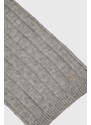 Šátek z vlněné směsi Tommy Hilfiger šedá barva, hladký