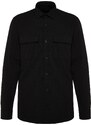 Trendyol Black Regular Fit Textured Double Pocket Shirt