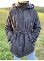 Egret Dámská podzimní bunda pro plnoštíhlé černá XXL