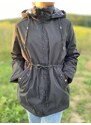 Egret Dámská podzimní bunda pro plnoštíhlé černá XXL