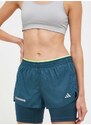 Běžecké šortky adidas Performance Ultimate zelená barva, s potiskem, medium waist