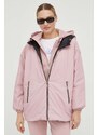 Oboustranná bunda Liu Jo dámská, růžová barva, přechodná