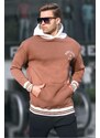 Madmext Brown Oversized Hoodie Sweatshirt 6139
