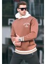 Madmext Brown Oversized Hoodie Sweatshirt 6139