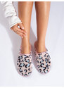 Shelvt BONA SLIPPERS IN LEOPARD PRINT