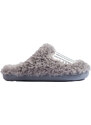 Women's gray fur slippers Shelvt