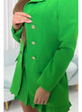 K-Fashion Elegantní souprava saka se sukní zelená