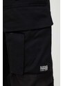 Bavlněné kalhoty G-Star Raw černá barva, ve střihu cargo