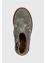 Dětské semišové boty Pom D'api SISTER BRODI šedá barva