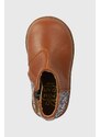 Dětské kožené boty Pom D'api RETRO BACK hnědá barva