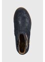 Dětské semišové boty Pom D'api CITY COLIBRI tmavomodrá barva