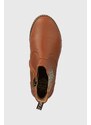 Dětské kožené kotníkové boty Pom D'api CITY JODZIP hnědá barva